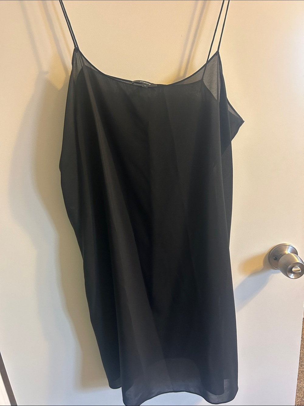 Theory Sheer Black & Star Shell Dress with Black Slip Dress - Picture 6 of 6